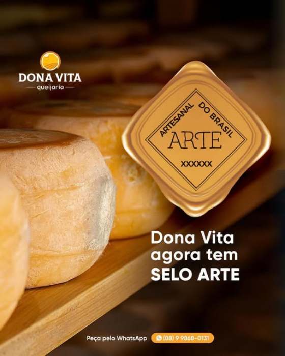 Publicação da Dona Vita comemorando o Selo ARTE